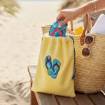 terry cloth drawstring bag